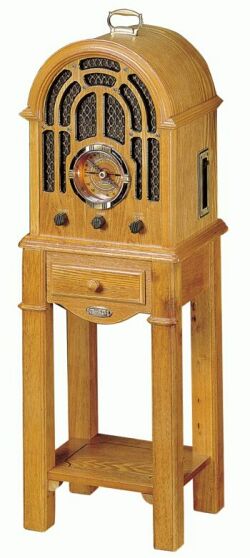 1935 Antique Replica Cathedral Console Radio