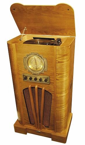 1930's Antique Replica Console Radio with Cassette player